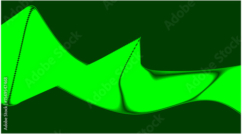Blend Wavy Curved Background Green Color Design Abstract Vector Illustration