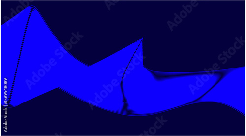 Blend Wavy Curved Background Blue Color Design Abstract Vector Illustration