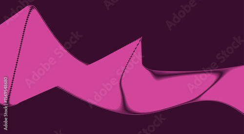 Blend Wavy Curved Background Pink Color Design Abstract Vector Illustration