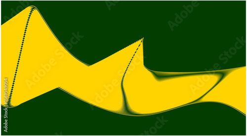 Blend Wavy Curved Background Yellow Color Design Abstract Vector Illustration