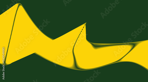 Blend Wavy Curved Background Yellow Color Design Abstract Vector Illustration