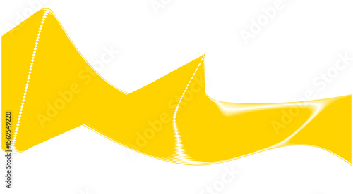 Blend Wavy Curved Yellow Color Design Abstract Background Vector Illustration