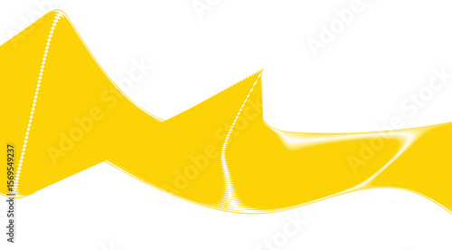 Blend Wavy Curved Yellow Color Design Abstract Background Vector Illustration