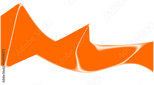 Blend Wavy Curved Orange Color Design Abstract Background Vector Illustration