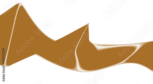 Blend Wavy Curved Brown Color Design Abstract Background Vector Illustration