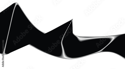Blend Wavy Curved Black Color Design Abstract Background Vector Illustration