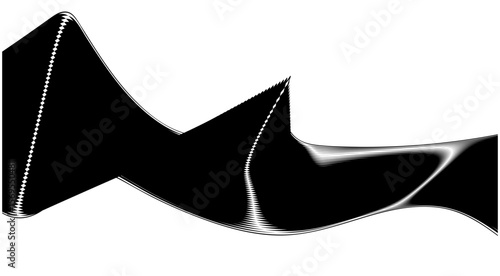 Blend Wavy Curved Black Color Design Abstract Background Vector Illustration