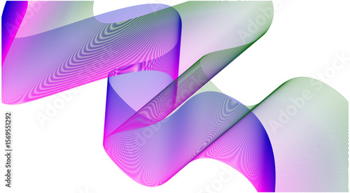 Blend Wavy Curved Purple Colorful Gradient Design Abstract Background Vector Illustration
