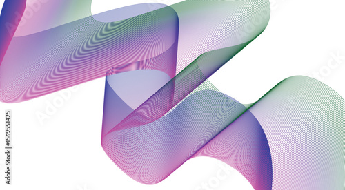 Blend Wavy Curved Purple Colorful Gradient Design Abstract Background Vector Illustration