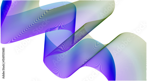 Blend Wavy Curved Blue Colorful Gradient Design Abstract Background Vector Illustration