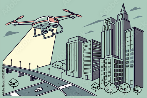 vector illustration of city