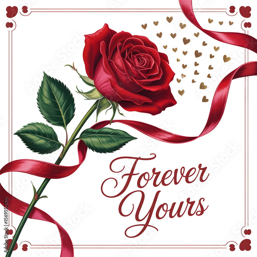  Romantic Valentine's Day Card Illustration