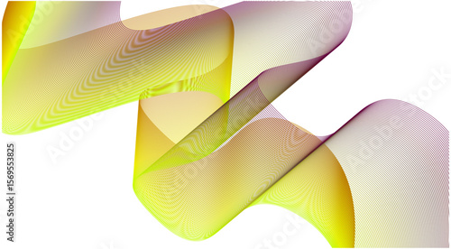 Blend Wavy Curved Gradient Colorful Design Abstract Background Vector Illustration