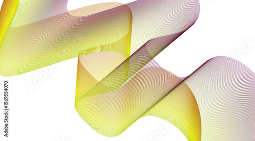 Blend Wavy Curved Gradient Colorful Design Abstract Background Vector Illustration