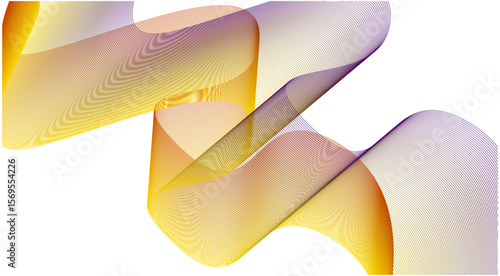 Blend Wavy Curved Gradient Colors Design Abstract Background Vector Illustration