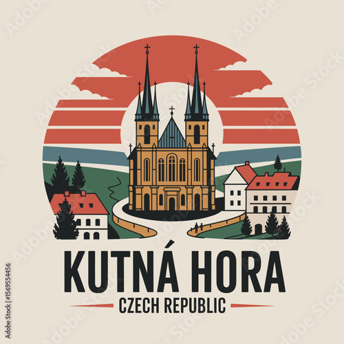 Kutná Hora Czech Republic Gothic Church Poster