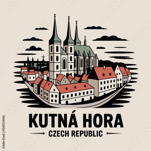 Kutná Hora Czech Republic Gothic Church Poster