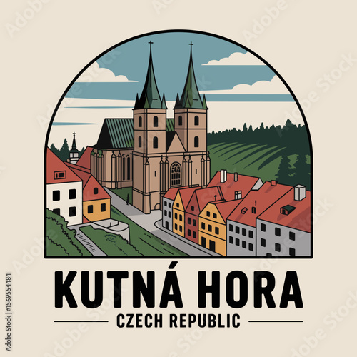 Kutná Hora Czech Republic Gothic Church Poster