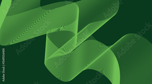 Blend Wavy Curved Background Green Cyan Design Abstract Vector Illustration