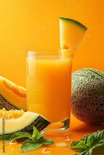 Fresh Melon Juice with Summer Drink. (1)
