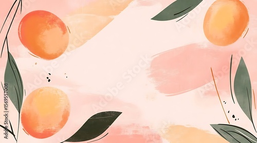 Peach Watercolor Background Design.