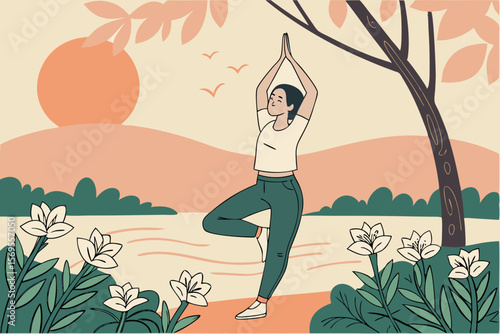 yoga in the park