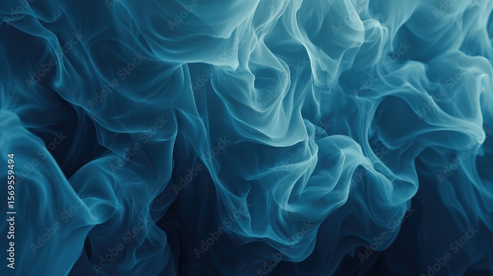 Fototapeta premium Deep blue swirling water patterns, an abstract dance of light and motion, evoking serenity and fluidity.