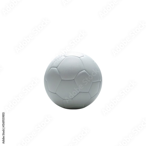 White Soccer Ball on Transparent Background - Clean Studio Shot