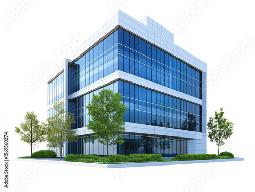modern office building isolated