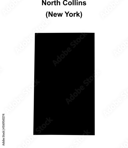 North Collins (New York) blank outline map
