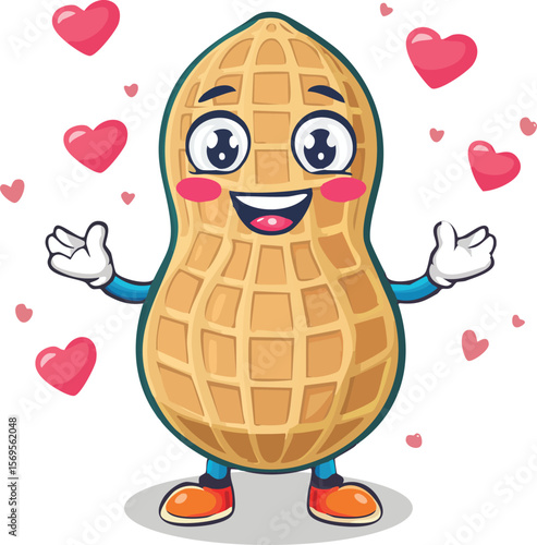 Heartfelt Hugs: The Adorable Peanut Character