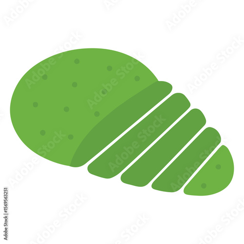 Nopal Sliced food vector, Mexican Food clipart, Mexican Nopal Sliced illustration, food isolated
