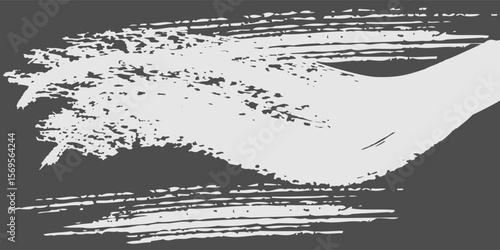 Abstract Grunge Brush Stroke on a Dark Gray Background Texture