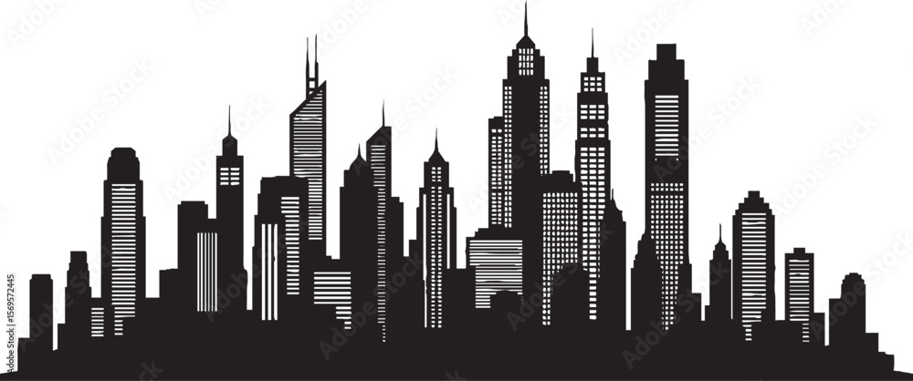 Fototapeta premium vector illustration of City skylines