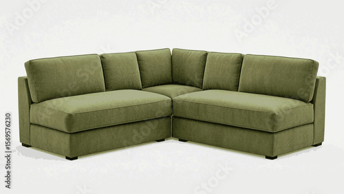  Soft Shelter Living room sofa green isolated watercolor vector illustration svg