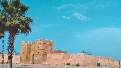 Fotografi Kasbah Gate and Palm
