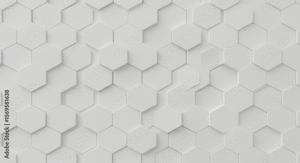 Abstract white hexagonal pattern Abstract white hexagonal pattern