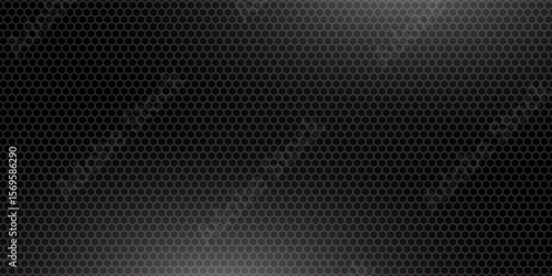 Black metal texture steel background. Perforated sheet metal. vector
