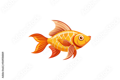 goldfish isolated on white background
