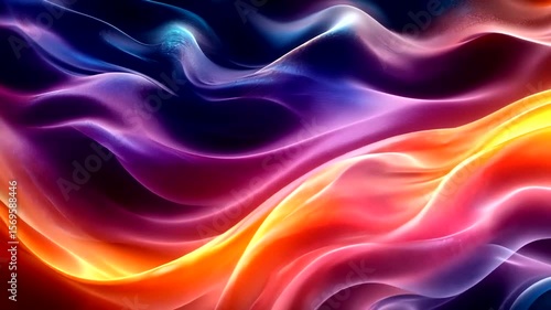 Wallpaper Mural Abstract Flowing Colorful Waves: Mesmerizing Motion Background for Creative Projects Torontodigital.ca