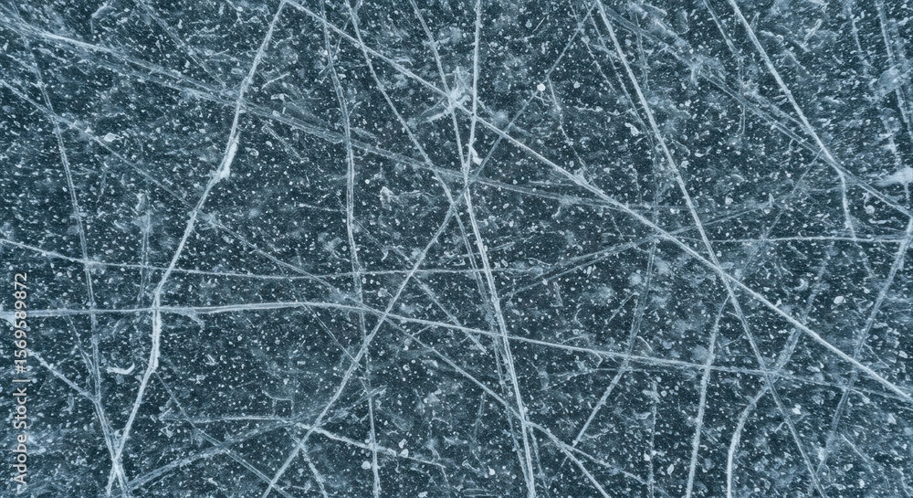 Obraz premium Ice rink texture with skate marks