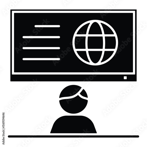 News Announcer  Icon Element For Design
