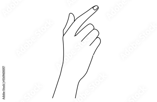 人差し指でそっと何かを指さしている片手のベクターイラスト