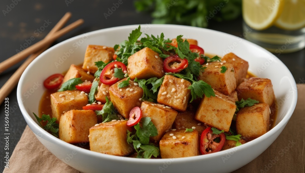 The tempting taste of fried tofu The tempting taste of fried tofu
