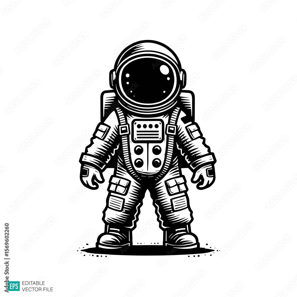 kid astronaut illustration style vector black and white background templates kid astronaut illustration style vector black and white background templates