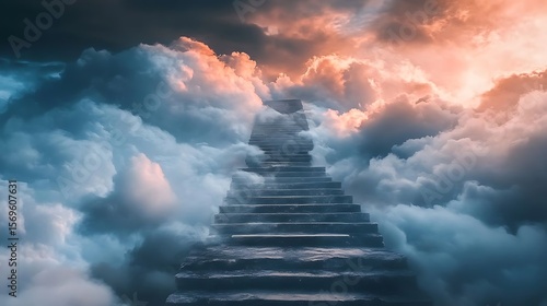 Stone Staircase to Heaven Cloudscape. (2)