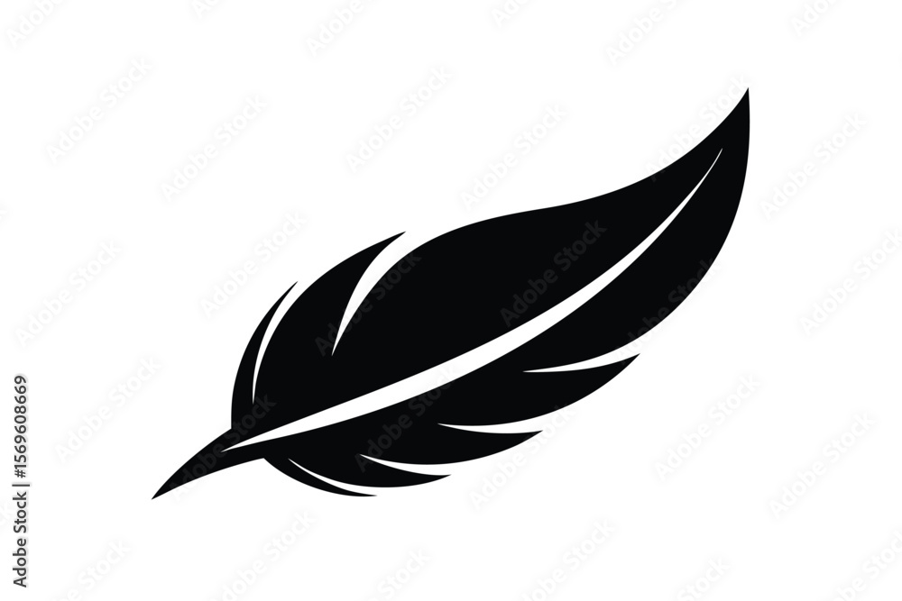 Obraz premium feather vector illustration