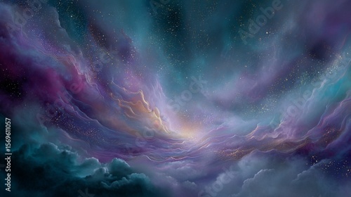 Galactic cosmic abstract scene