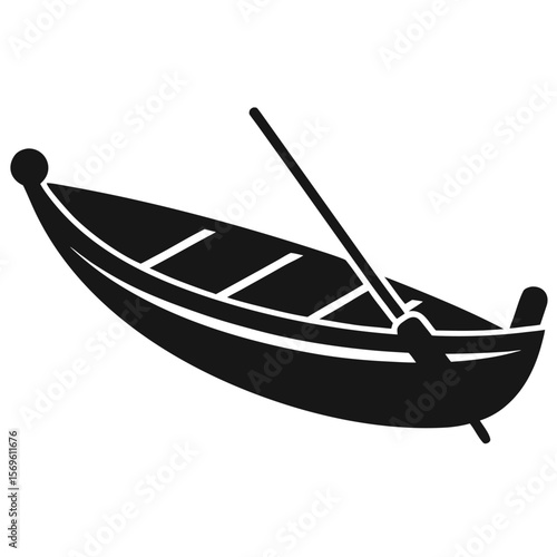 boat on white background