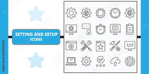 Settings and Setup Icons – Line Style Configuration and Tool Symbols